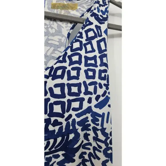 Lilly Pulitzer Kerri Maxi Dress Resort White Blue Pima Cotton‎ Racerback XS - Picture 9 of 9